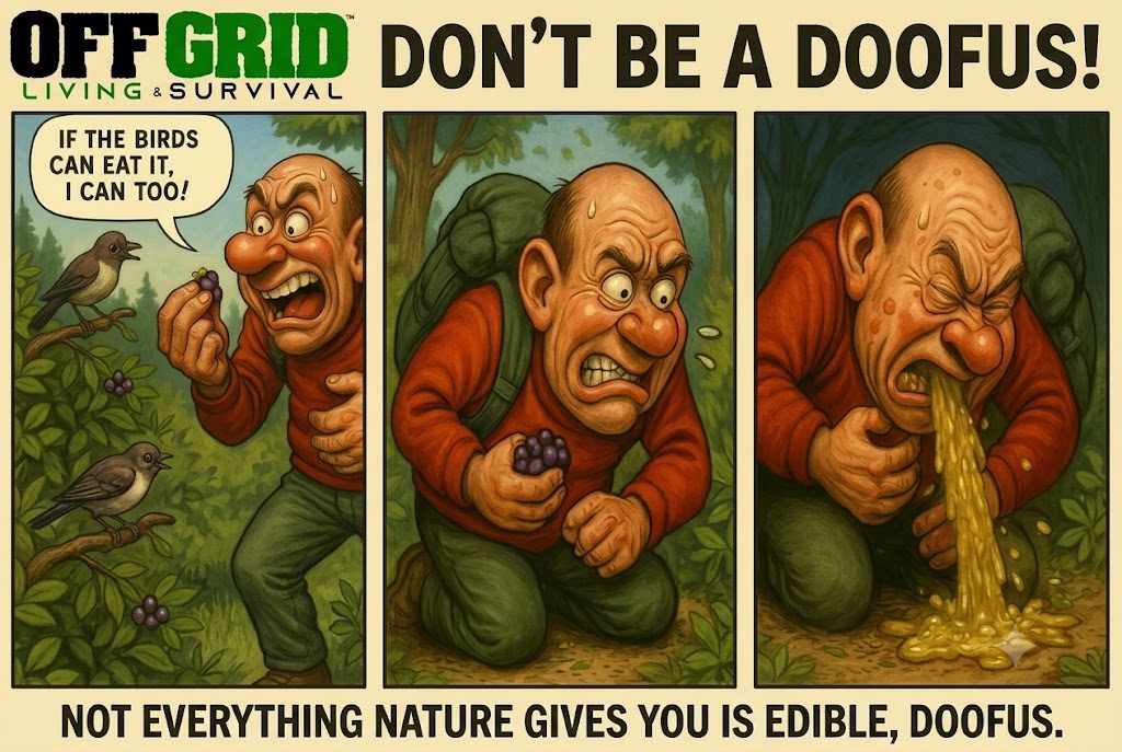 DON'T BE A DOOFUS! If the birds can eat it, you can too, right? WRONG!